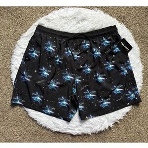 Pink Floyd Dark Side of the Moon Space Prism Board Shorts Mens 3XL Black New
